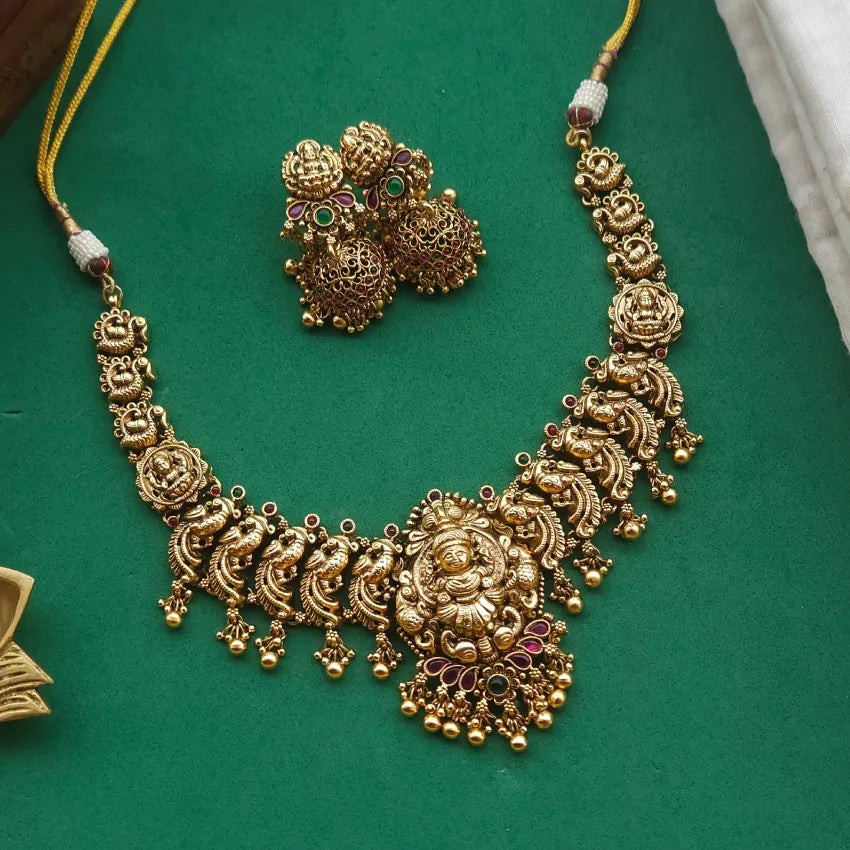 Visamaya Antique Nagasi Temple Designer Necklace