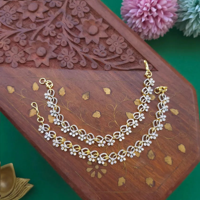 Diamond Replica Floral Earchain