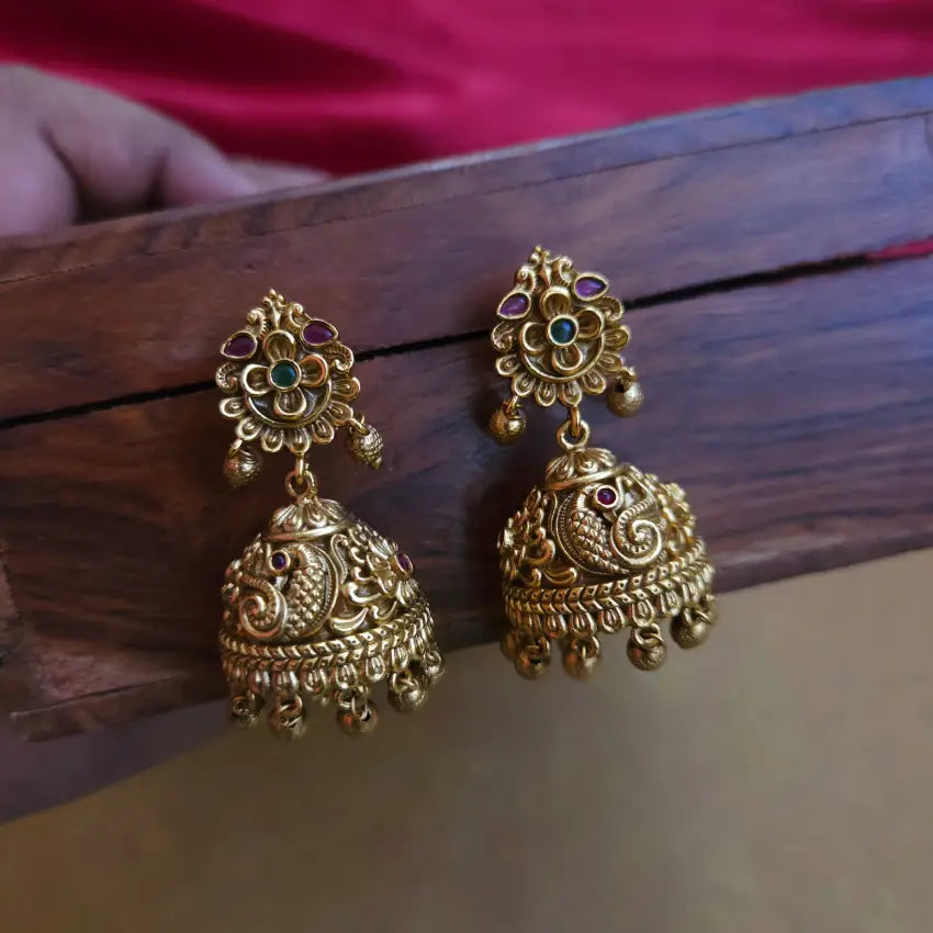 Antique Floral Jhumka