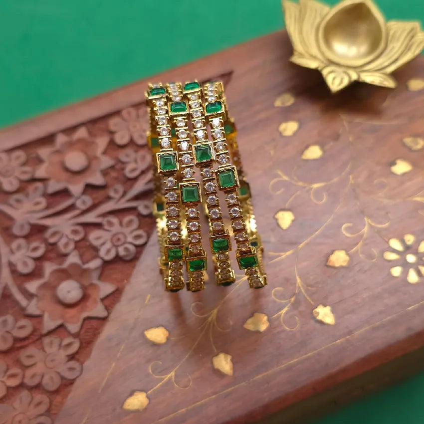 Emerald Green AD Bangles
