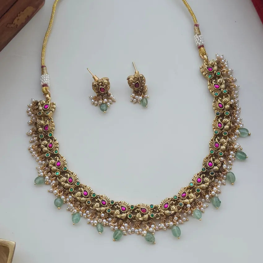 Hamsa Jadau Neckpiece