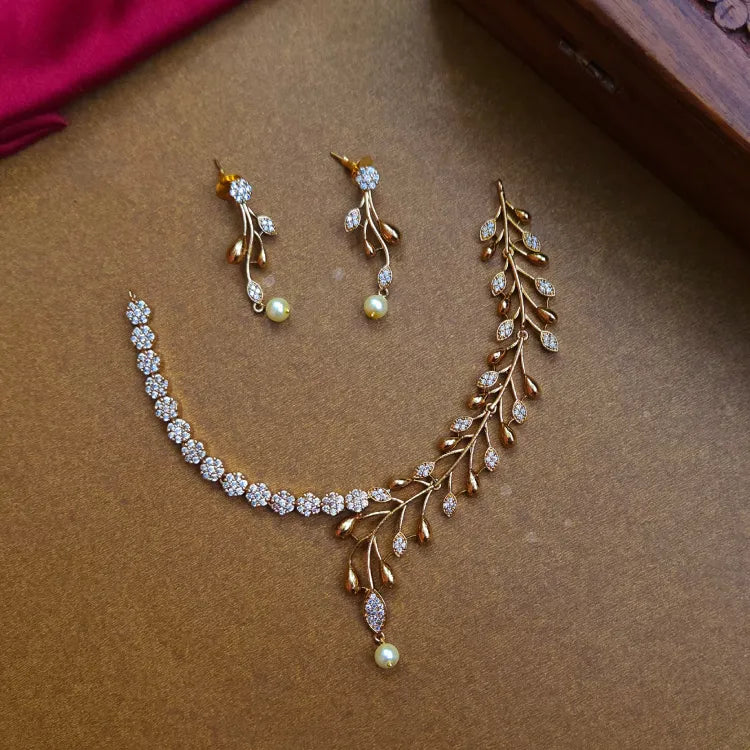 Indo western Party Wear AD Necklace