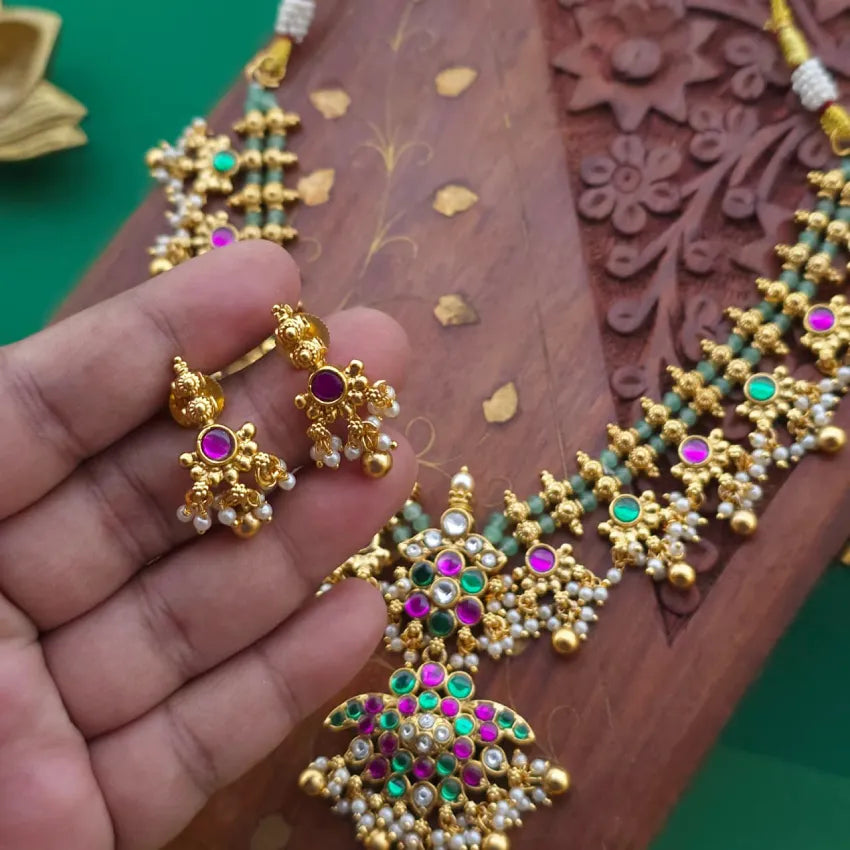 Radhi - Jadau Necklace (Gold Inspired)