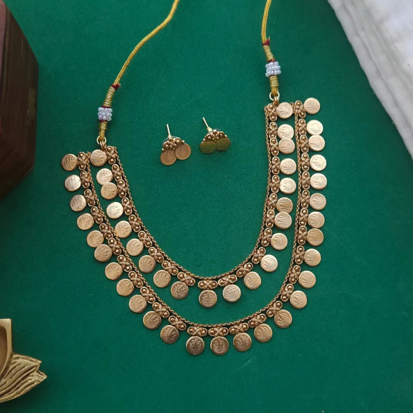 Lakshmi Coin Dual Layer Neckpiece