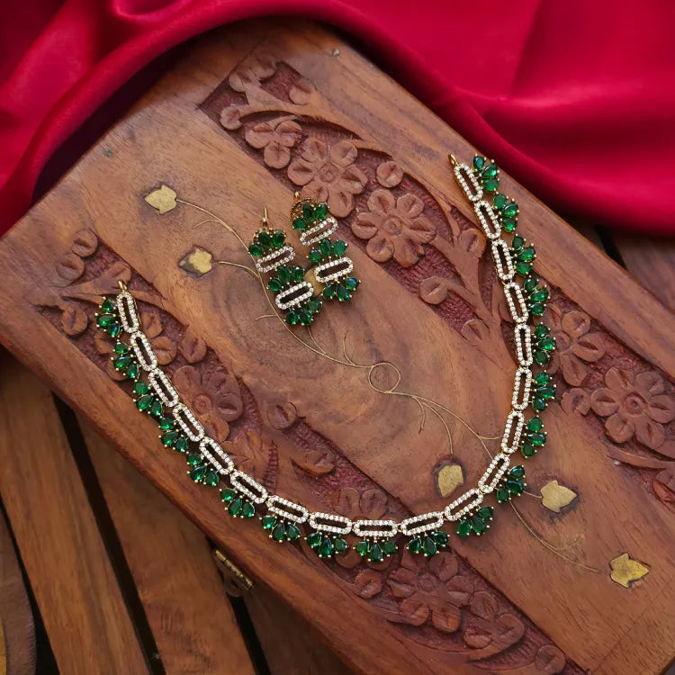 Mehar AD Floral Necklace