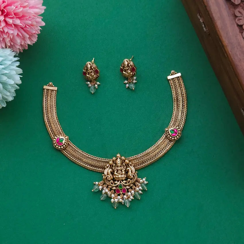 Milani Antique Jadau Neckpiece