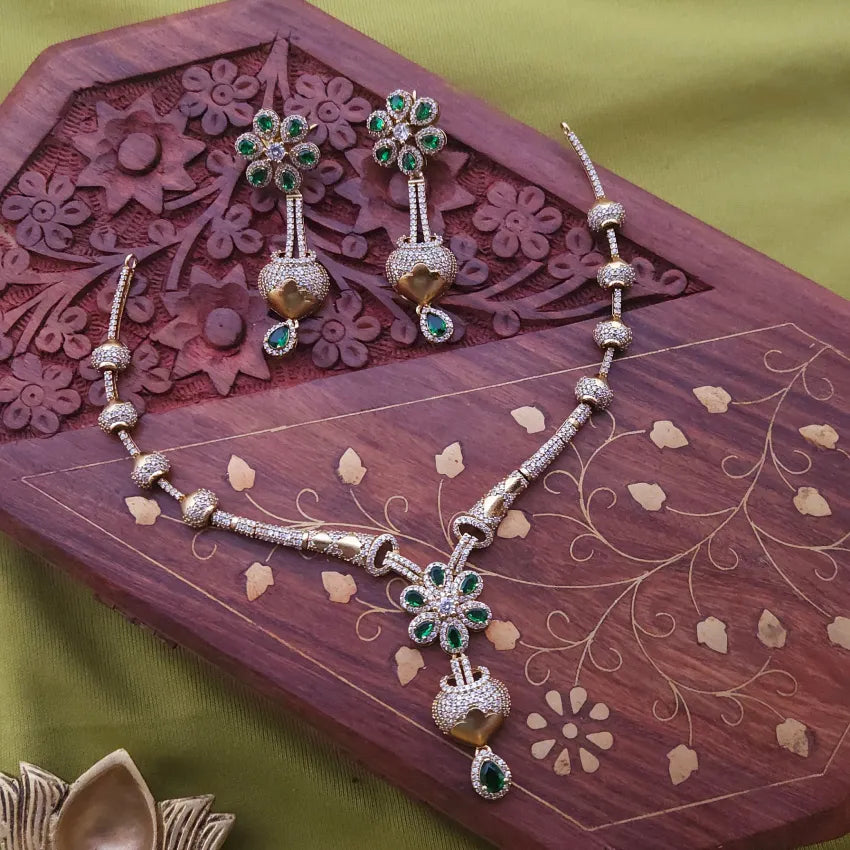 Nasrin Diamond Replica AD Neckpiece