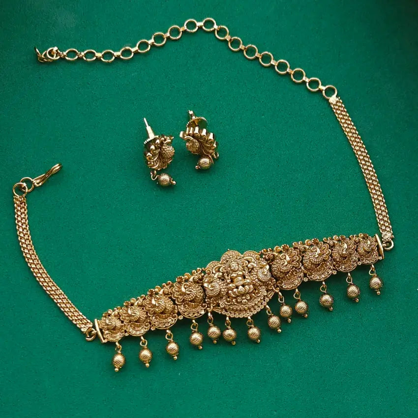 Peacock Temple Designer Antique Choker