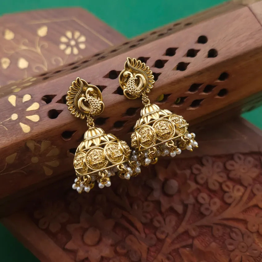 Peacock Antique Jhumka