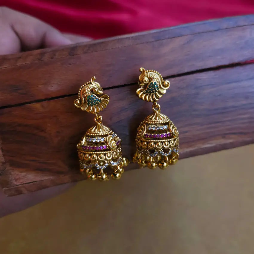 Antique Peacock Jhumka