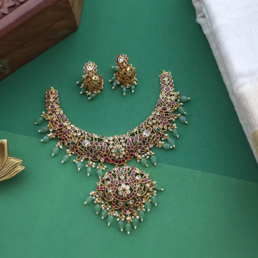 Mayuri - Peacock Kemp Necklace