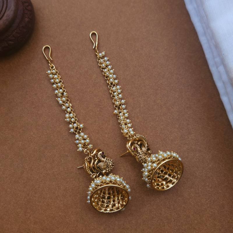 Peacock Pearl Jhumka