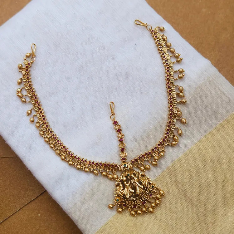 Radha Krishna Layered Maang Tikka