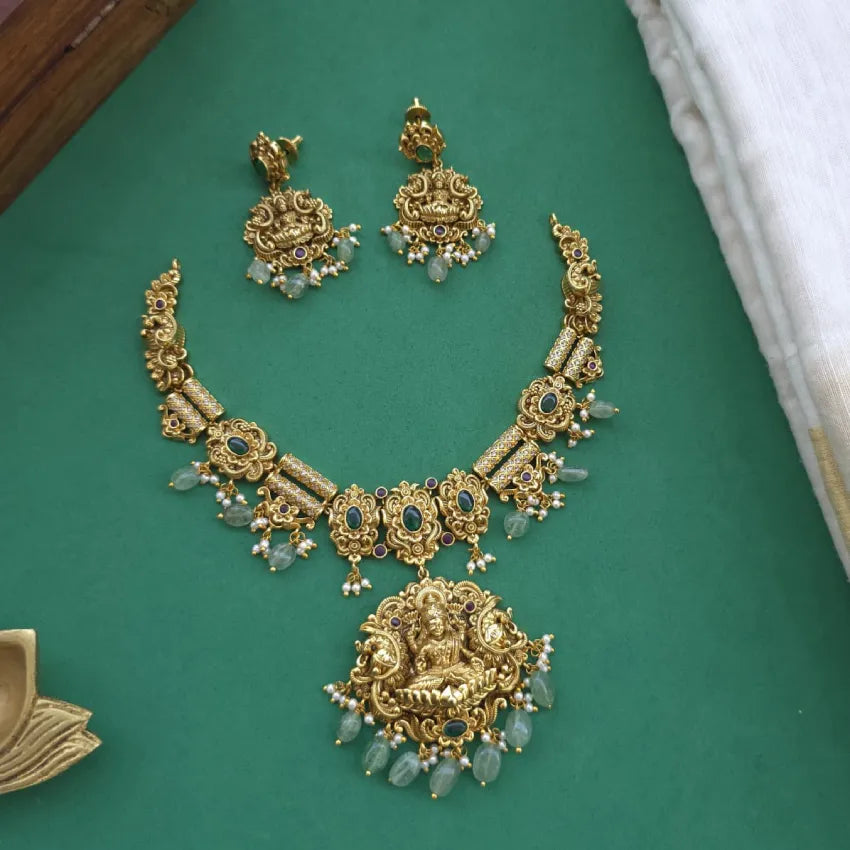 Anesha - Bridal Necklace (Gold Inspired)