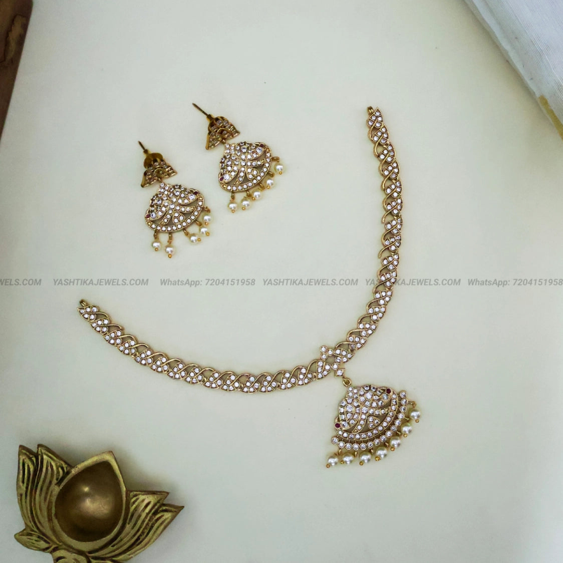 Vintage 90s Attigai Impon Necklace Set