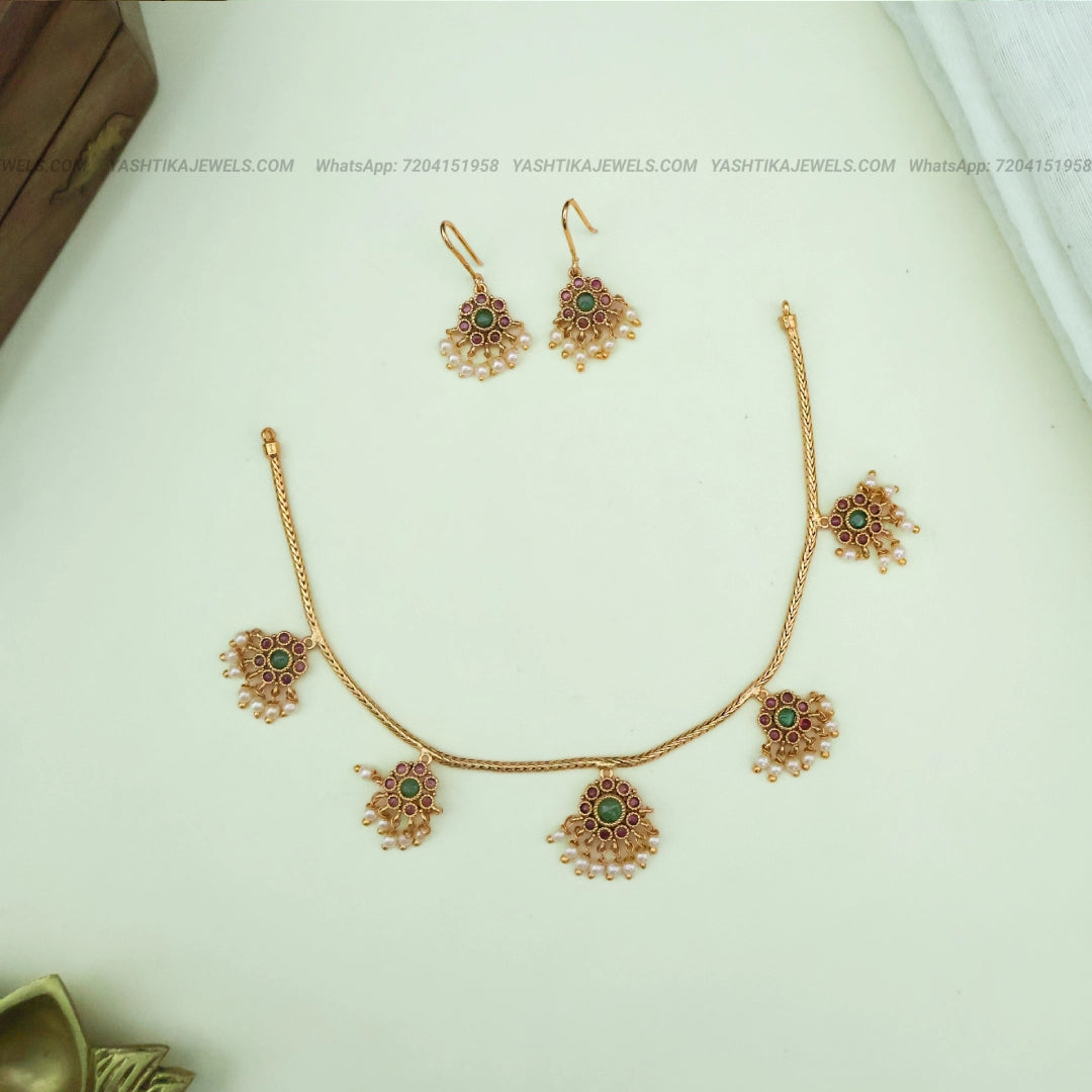 Kemp Floral Adigai Necklace Set | Weightless Kids & Adults