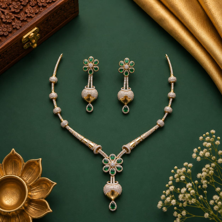 Nasrin Diamond Replica AD Neckpiece