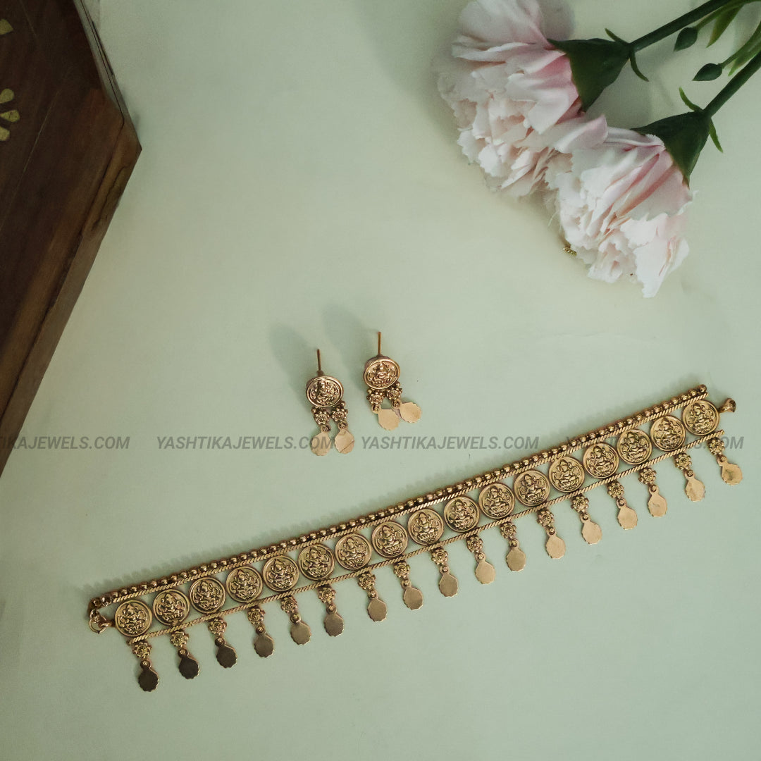 Lakshmi Coin Elakkathali Choker
