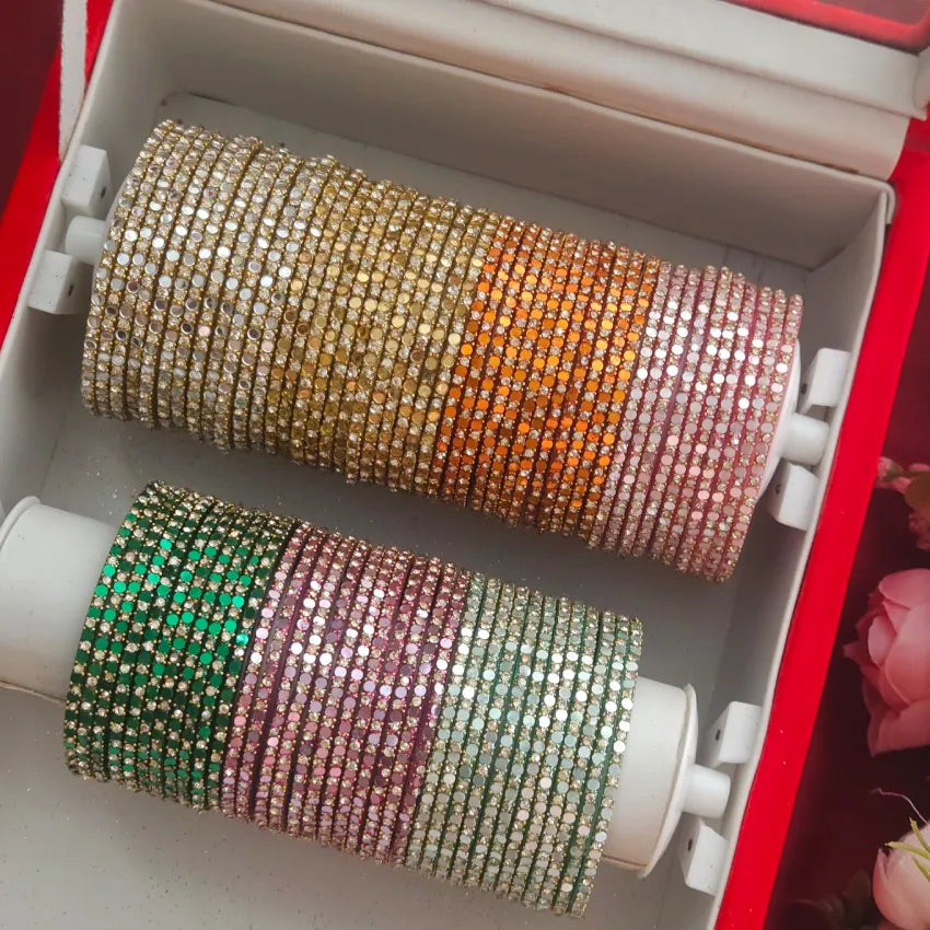 Minmine - Sparkle Designer Glass Bangles