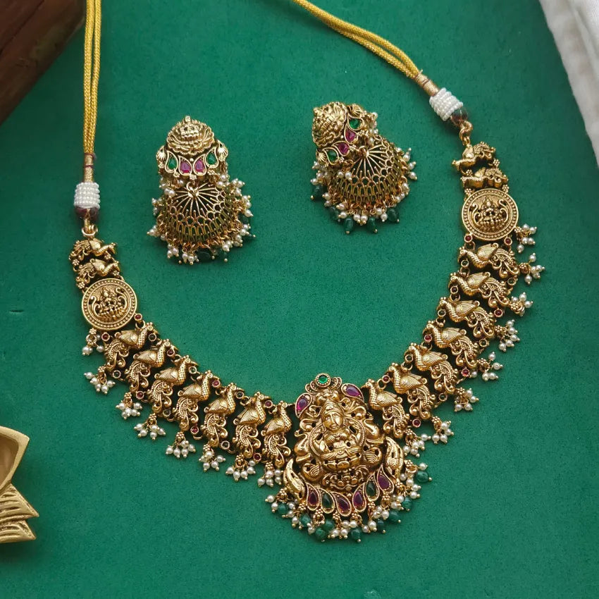 Visamaya Antique Nagasi Temple Designer Necklace