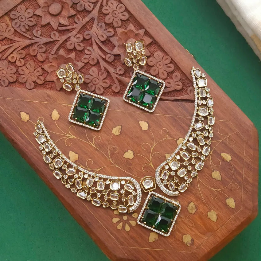 Cindrella Mossoniate AD Necklace