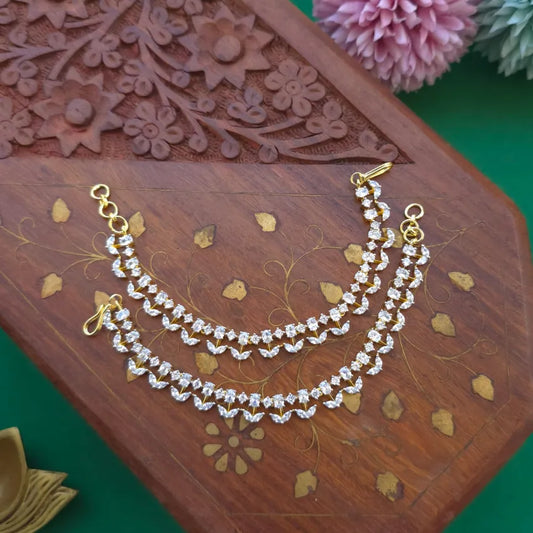 Diamond Replica Floral Earchain