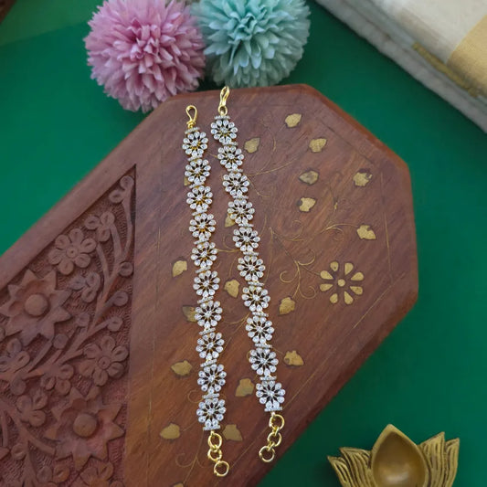 Diamond Replica Floral Earchain