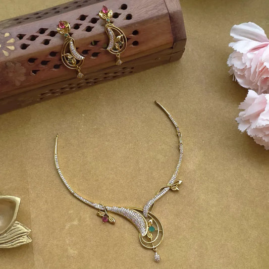 Indo Western AD Necklace - Party Wear
