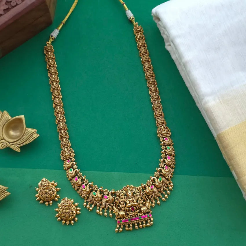 Ambuja Jadau Nakshi Haram - Gold Inspired