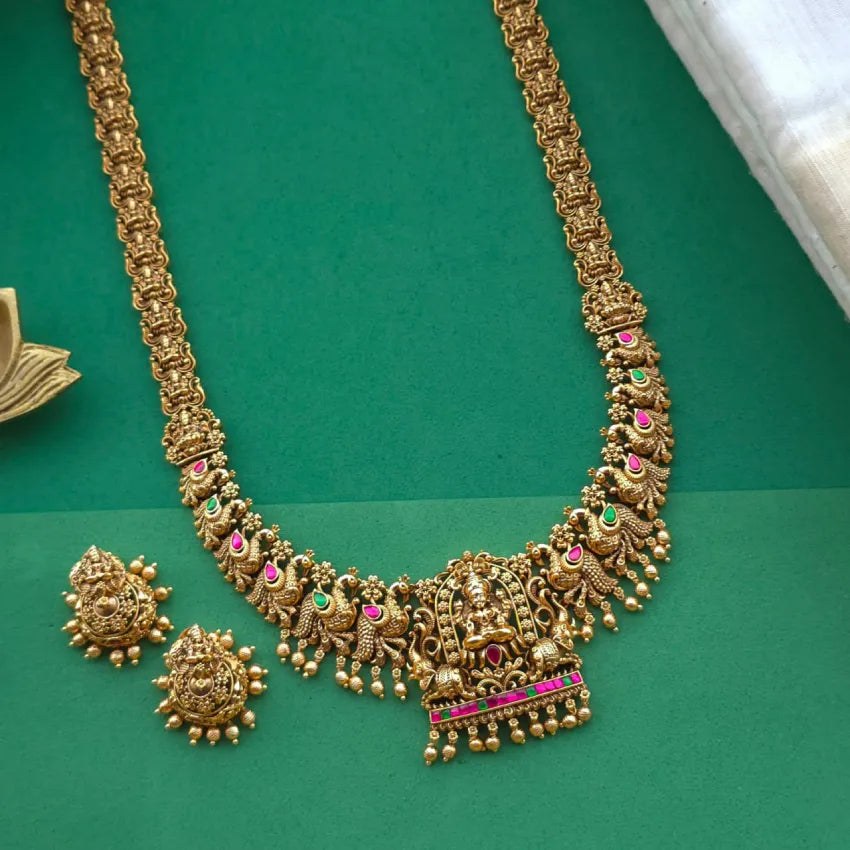 Ambuja Jadau Nakshi Haram - Gold Inspired