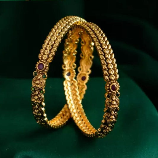 Antique gold lakshmi bangles