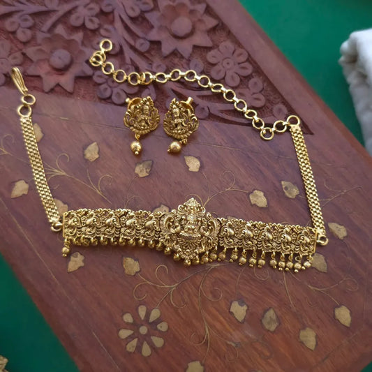 Lakshmi Temple Designer Antique Choker