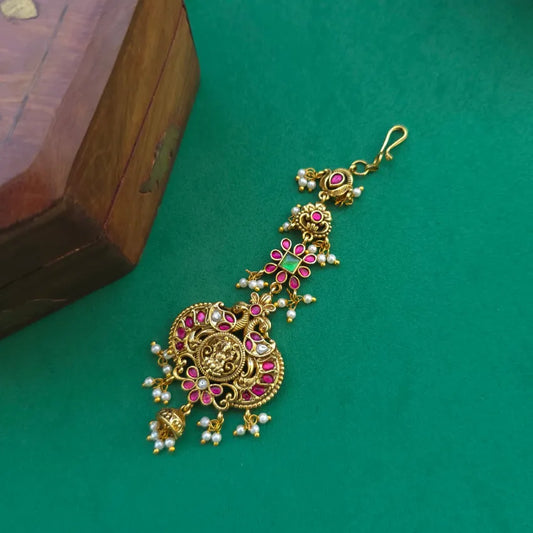 Antique Jadau Maang Tikka