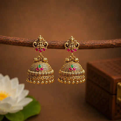 Antique Bridal Bold Jadau Jhumka