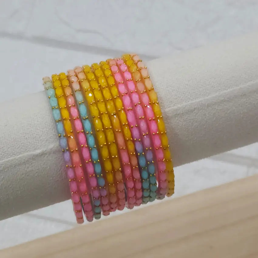 Colorful Raindrop Bangles