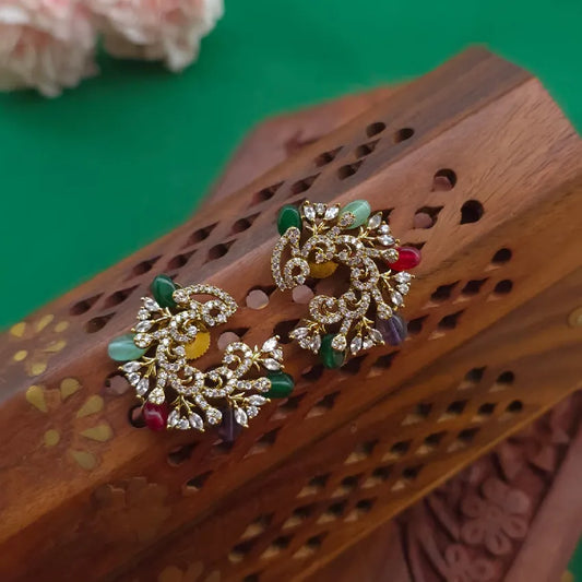 Colorful AD Earring - Party Wear