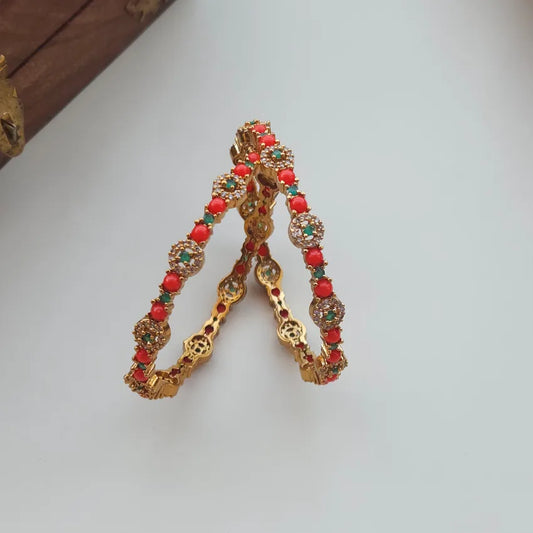 Traditional Coral Bangles