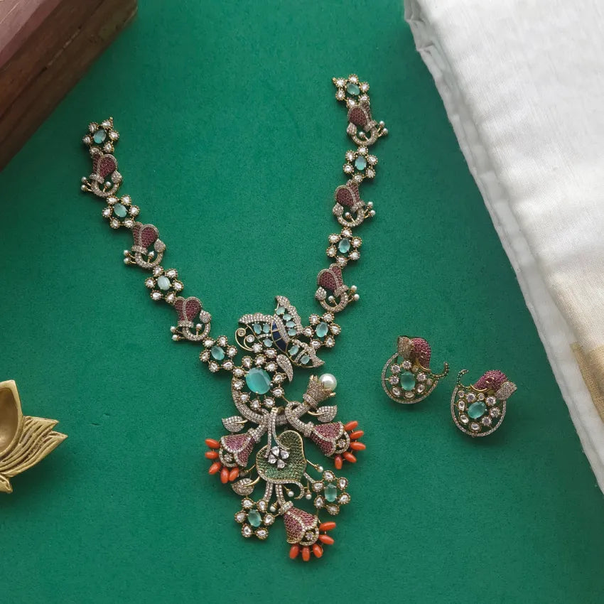 Charlotte AD Party Wear Designer Neckpiece