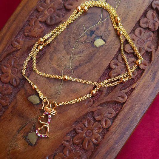 Dual Heart Pendant Neck Chain