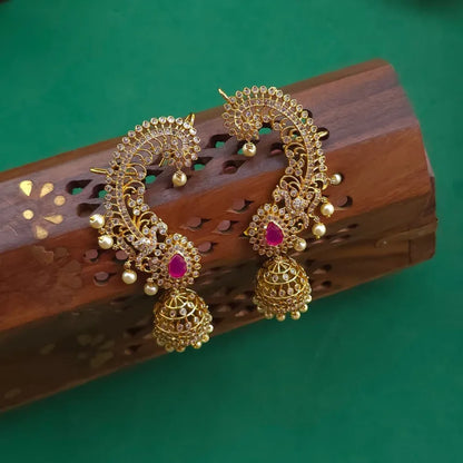 Peacock Earcuff