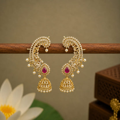 Peacock Earcuff