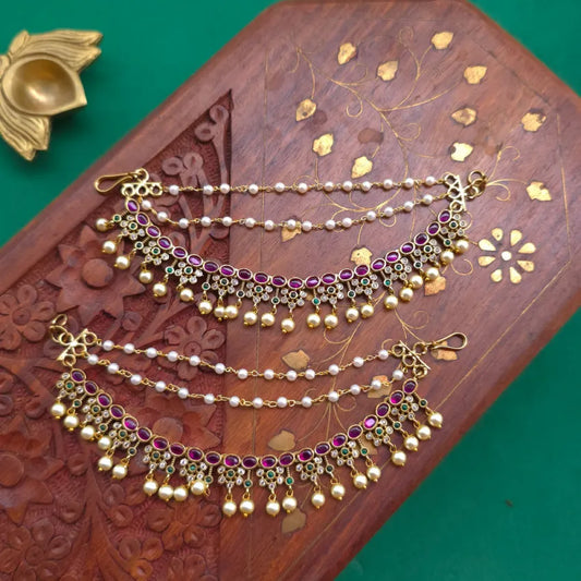 Floral Ruby Earchain