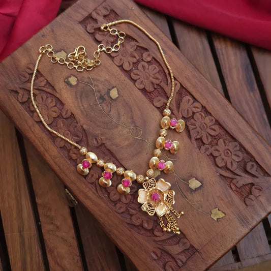 Gaya Floral Ruby Necklace