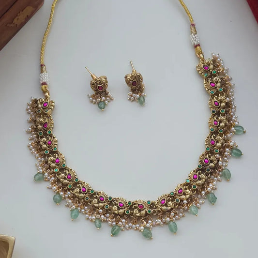 Hamsa Jadau Neckpiece