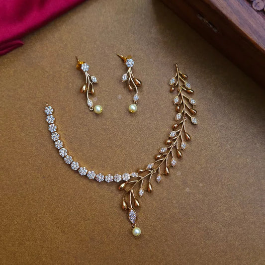 Indo western Party Wear AD Necklace