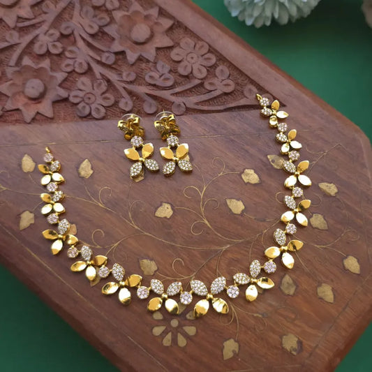 Indo Western Party Wear AD Necklace