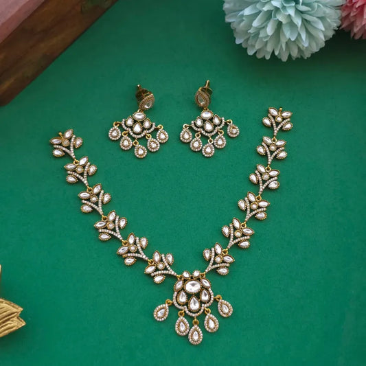 Floral Moissanite Diamond Replica Necklace