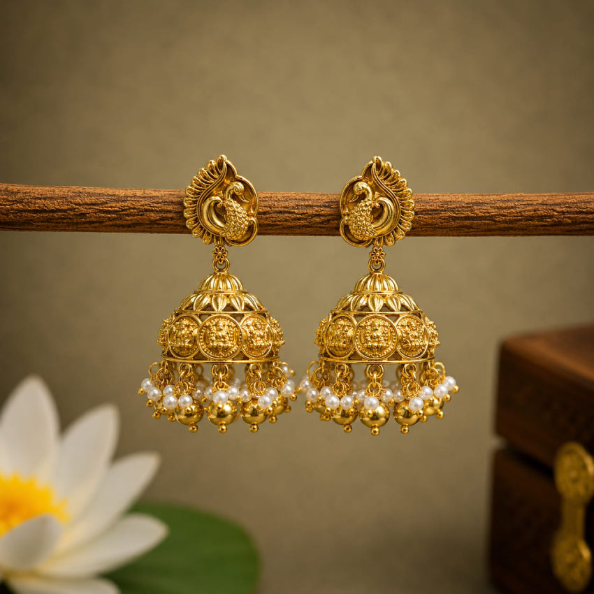 Peacock Antique Jhumka