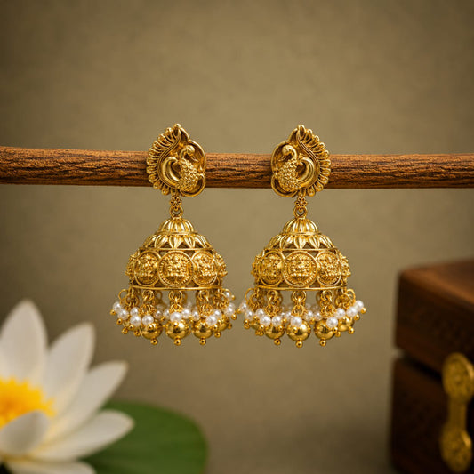 Peacock Antique Jhumka