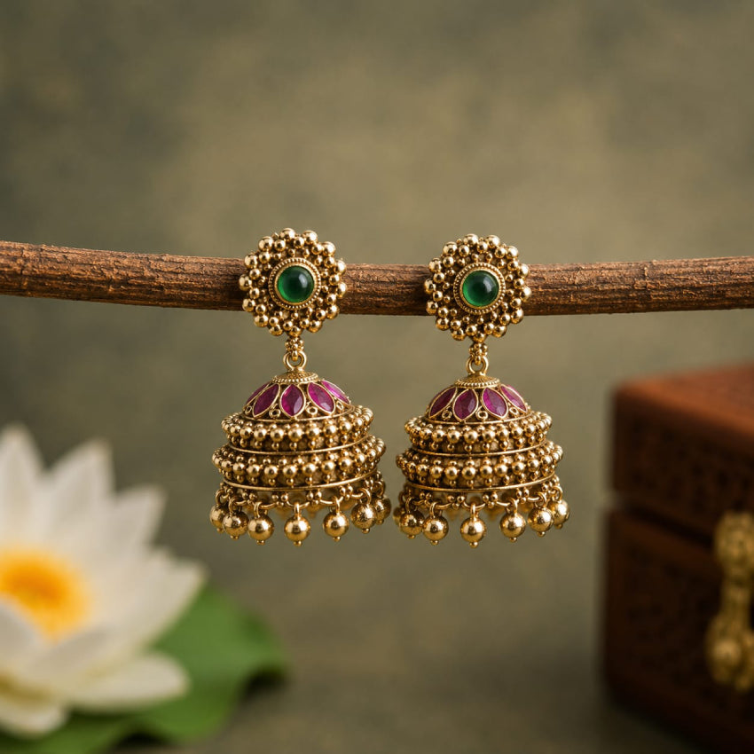 Floral Bridal Jhumka